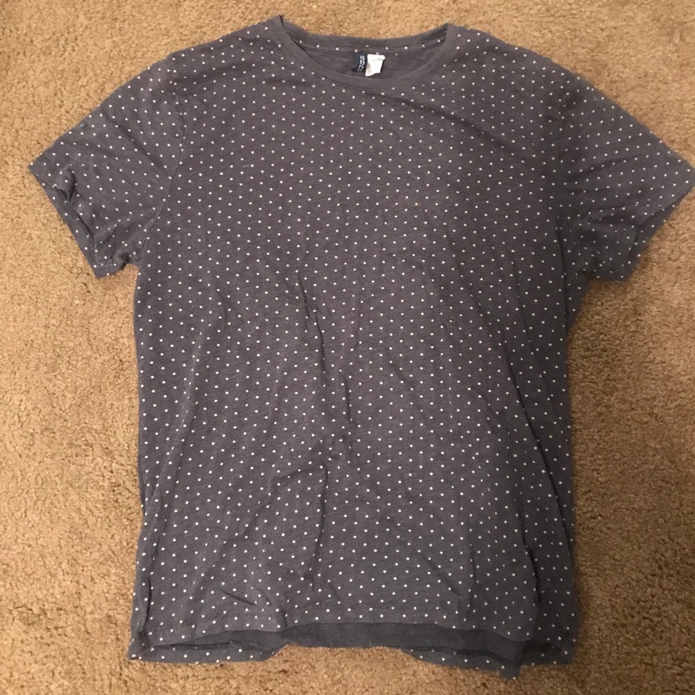 H+M Divided polka dot T-shirt
